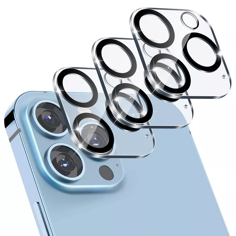 Protection Verre Trempé Pour Objectif IPhone 13 Pro – 9H Anti-rayures, Compatible Coques