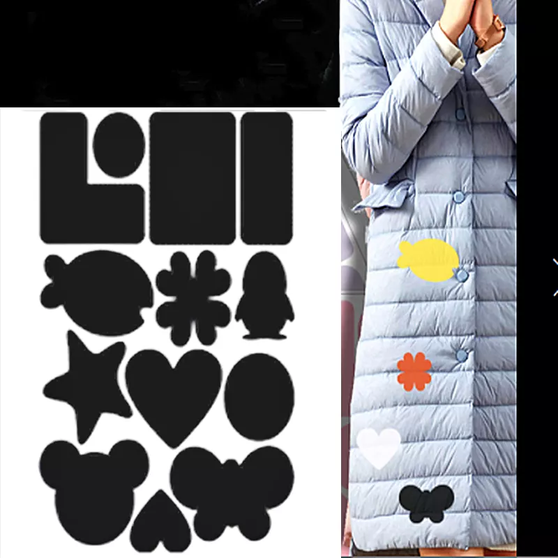 Patch Autocollant Pour Réparer Les Vêtements – 1 Feuille Noir 15x20 Cm En Nylon/polyester