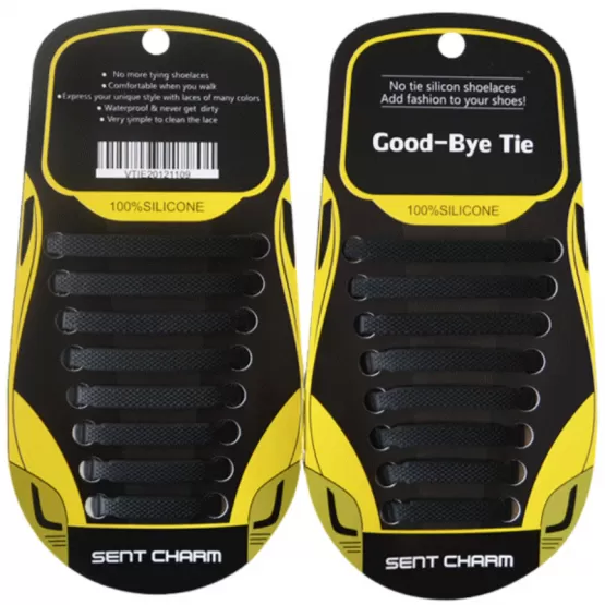 INF Style sans effort lacets sans nœuds en silicone (16 pièces)