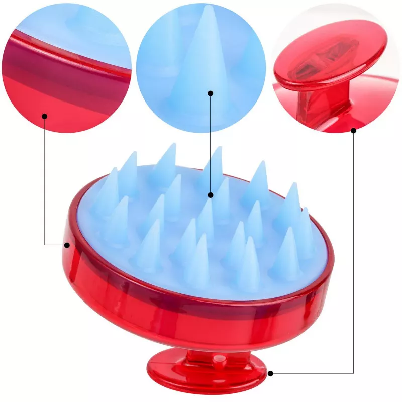 INF Brosse pour massage et peeling du cuir chevelu Rouge — free download