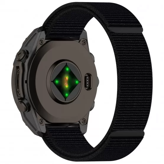Bracelet Montre Nylon Noir Et Gris - Largeur 20mm, Réglable, Neuf Avec étiquette