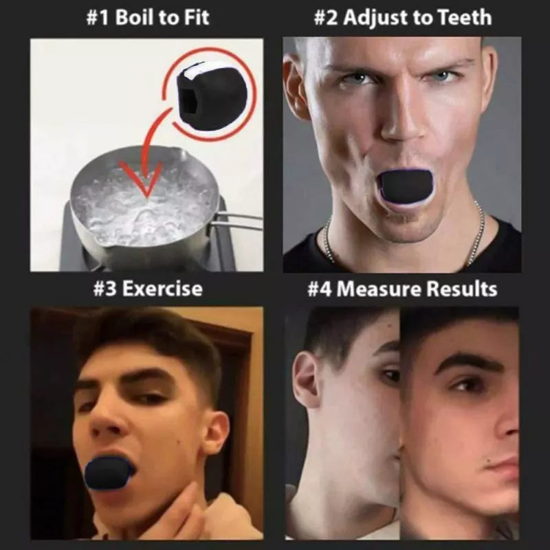 6 Exercices De Mâchoire En Silicone - 3 Niveaux De Résistance (blanc, Gris, Noir) - Pour Débutant à Avancé - 2