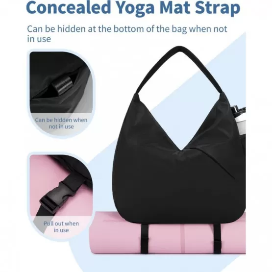 Sac pour tapis de yoga avec grand compartiment, sac de transport pour tapis de Pilates