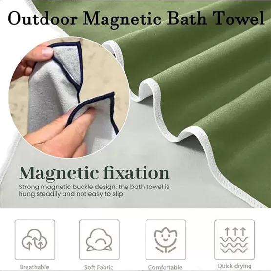 Fit-Flip Serviette De Fitness Microfibre Avec Poche Zippée Et Aimant – Anti-glisse, Compacte Et Maline