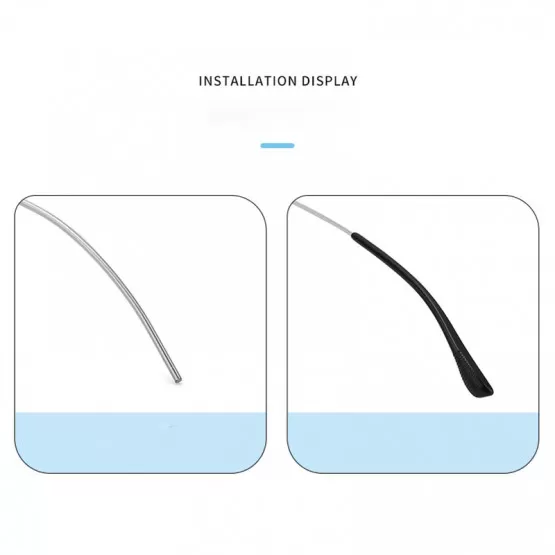 Lot De 8 Paires De Coussinets D'oreilles En Silicone Souple OPUGIT - Antidérapants Pour Lunettes - Taille 60x3mm