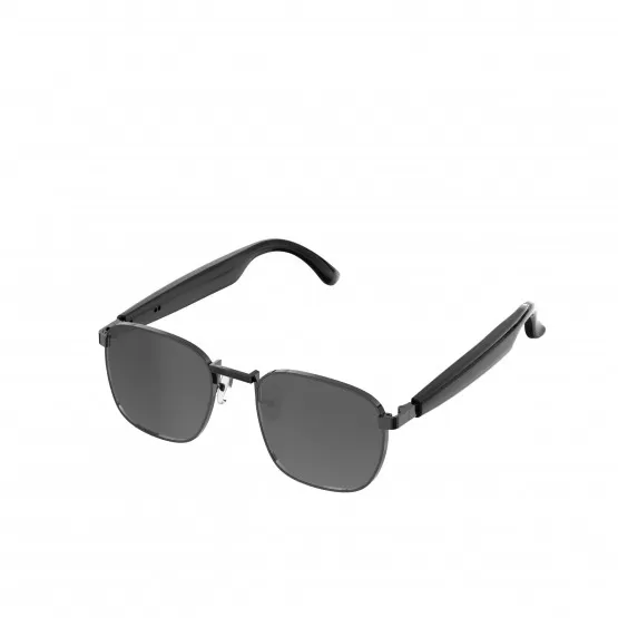 Lunettes Bluetooth Intelligentes Avec Assistant Vocal, Open-Ear Smart Glasses, Lentille Polarisée UV400, USB-C, Audio Sunglasses Bluetooth 5.4, 6h