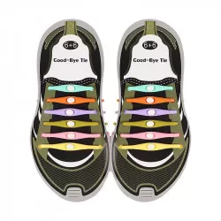 Lot De 8 Lacets élastiques En Silicone - Sans Nœud, Imperméables - Multicolore - Pour Baskets, Chaussures De Sport - Enfants Et Adultes