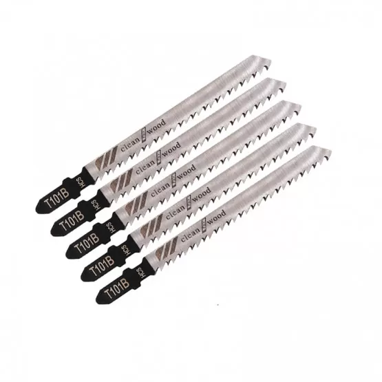 INF Lames de scie sauteuse T101B compatibles avec bois, lot de 5, acier