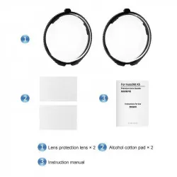 Protège-Objectif En Verre Optique Pour DJI Osmo 360 – Anti-Rayures, Anti-Buée, Haute Transparence – Accessoire De Protection