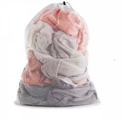 INF Sac à linge en maille 90x60cm blanc 1 paquet