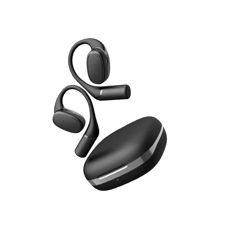 INF Écouteurs Bluetooth Ouverts OWS : Autonomie Longue Durée, Confort et Liberté pour le Sport Le noir