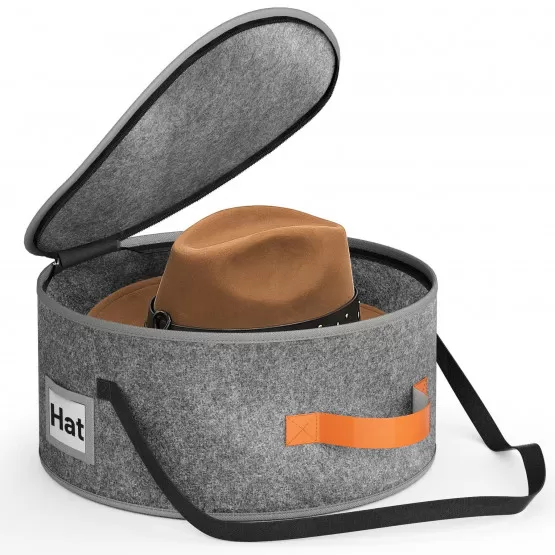 Étui Rigide De Voyage Pour Chapeau - Noir EVA - Protection Bord, Fente Tablette - Pour Fedora, Panama, Chapeau De Paille - 8