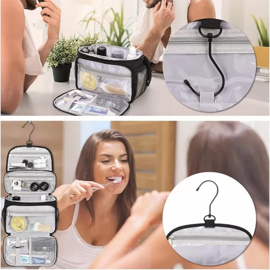 Lot De 12 Trousses De Toilette Transparentes PVC Imperméables - 2 Tailles Pour Voyages Ou Rangement