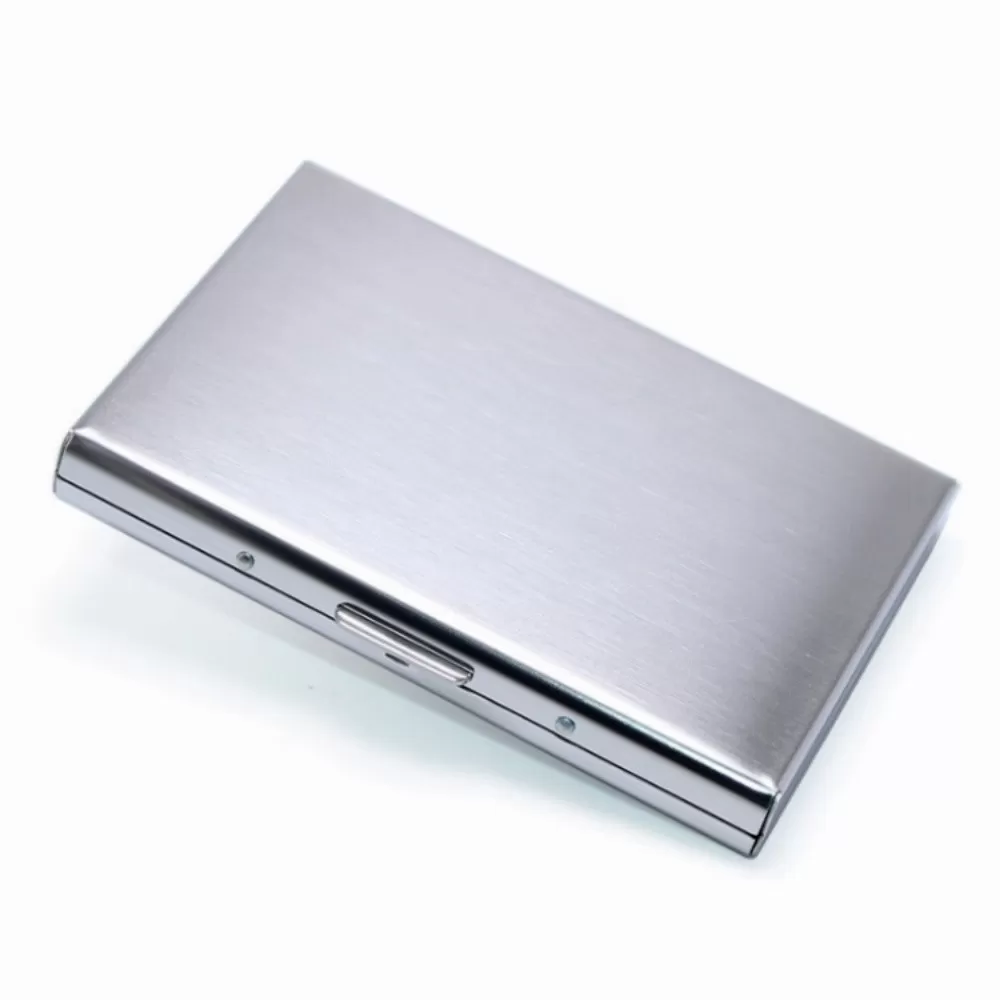 INF Porte-cartes RFID en acier inoxydable avec 6 fentes et protection contre les lectures non autorisées Argent