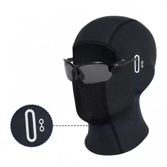INF Cagoule de Cyclisme Respirante - Masque Intégral Doublure de Casque INF Cagoule de Cyclisme Respirante - Masque Intégral Doublure de Casque