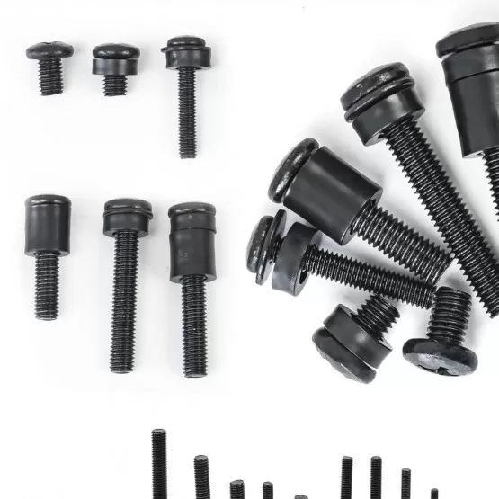 GINKGO Kit de Montage TV Universel VESA M4/M5/M6/M8 avec Rondelles et Entretoises, pour Téléviseurs et Moniteurs jusqu'à 80 Pouces, Compatible Supports Muraux et Socles, Noir