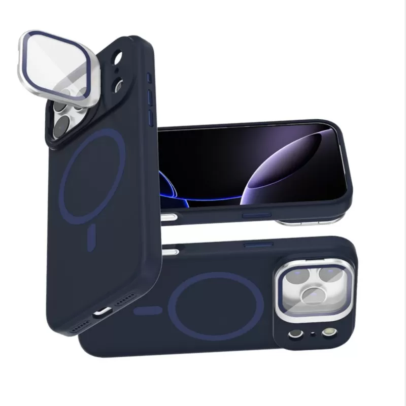 INF Coque Magnétique avec Support Compatible avec iPhone 17, Housse en Silicone TPU Antichoc