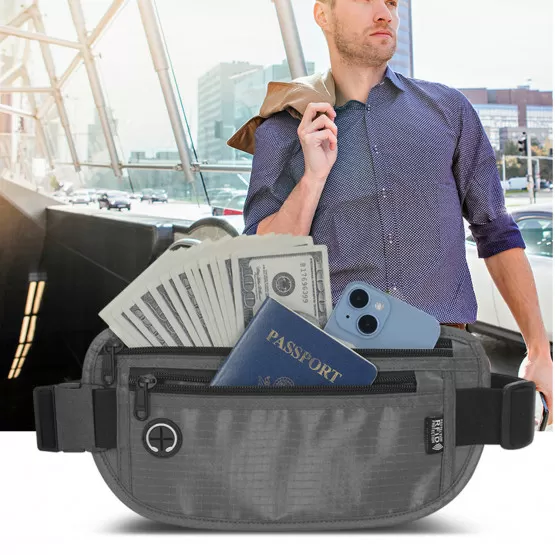 Hengwin Sac de Ceinture en Cuir véritable Sacs à bandoulière Étui de