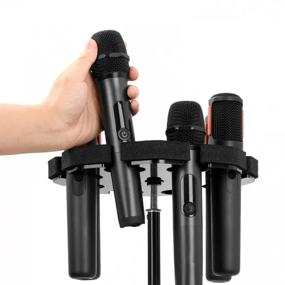 Support 8 INF Support Multi-Microphones avec 8 Emplacements de Rangement et