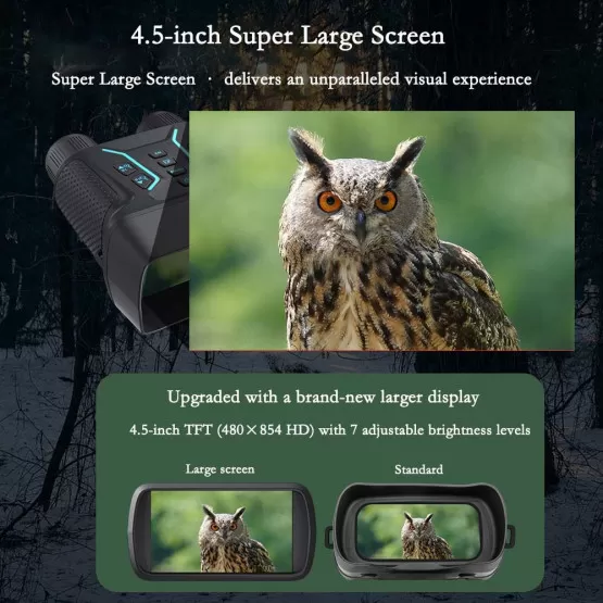 Jumelles de vision nocturne en métal ABS 2,4 pouces TFT LCD 1080P HD