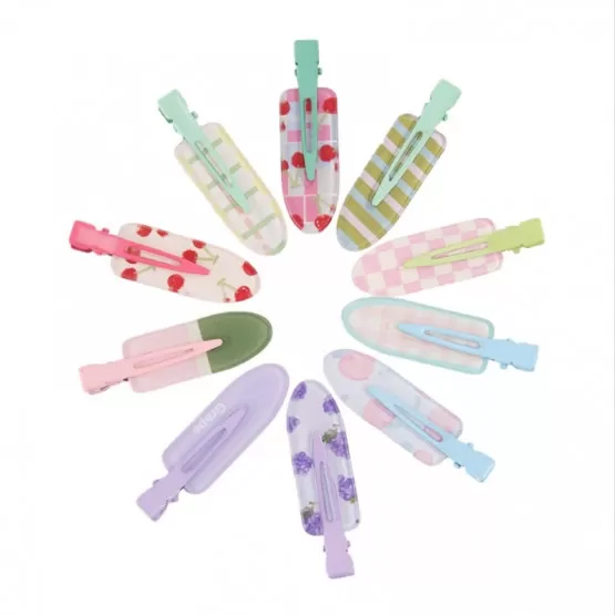 Pince Color INF 10 Pcs Pince à Cheveux Anti-Marques Couleurs Bonbon Dopamine