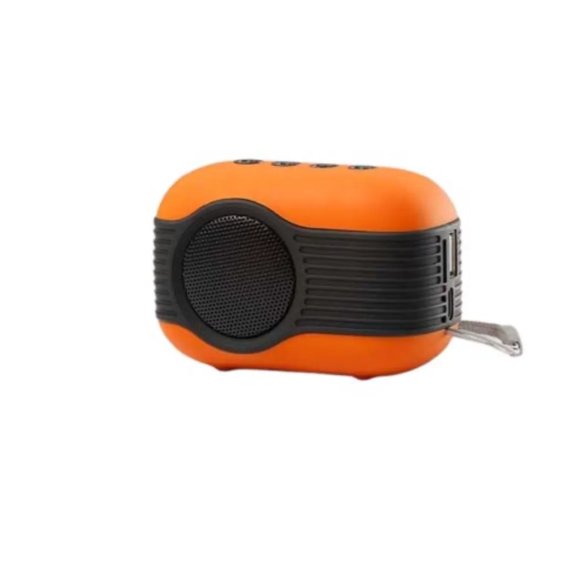 INF Mini enceinte Bluetooth Macaron - Enceinte sans fil portable avec radio FM et support TF/U Disk Orange