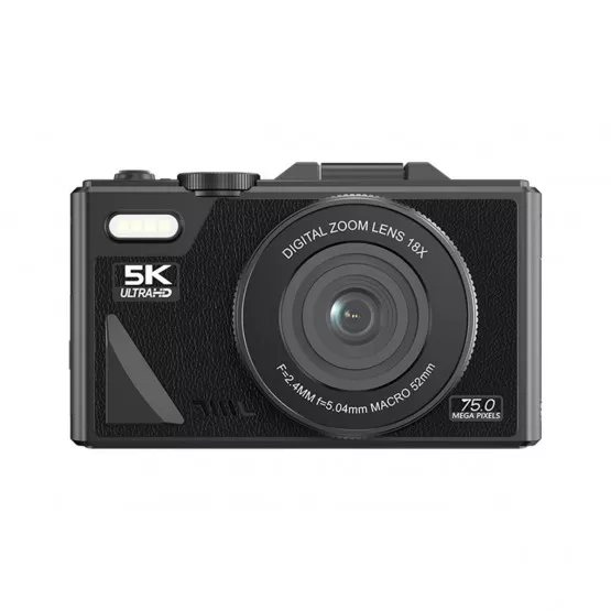 INF Appareil Photo Numérique 5K Ultra HD - Noir, 75MP, Zoom 18X, WiFi,