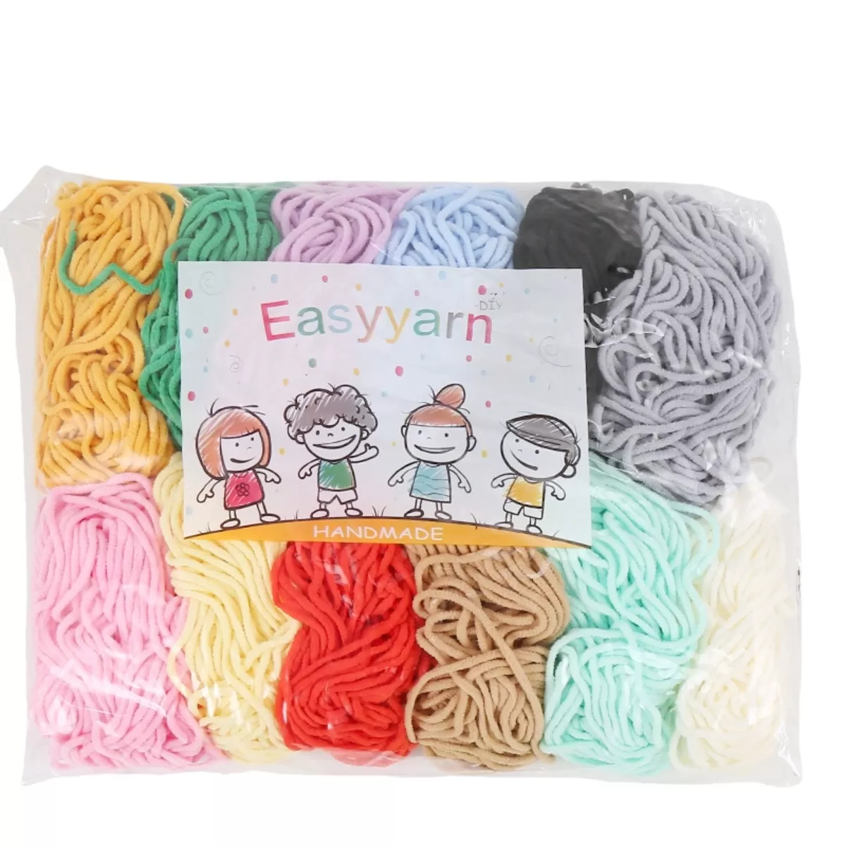 INF Pelotes de Laine de Coton Lait 12 Couleurs - Fil Doux et Polyvalent pour Tricot et Crochet DIY