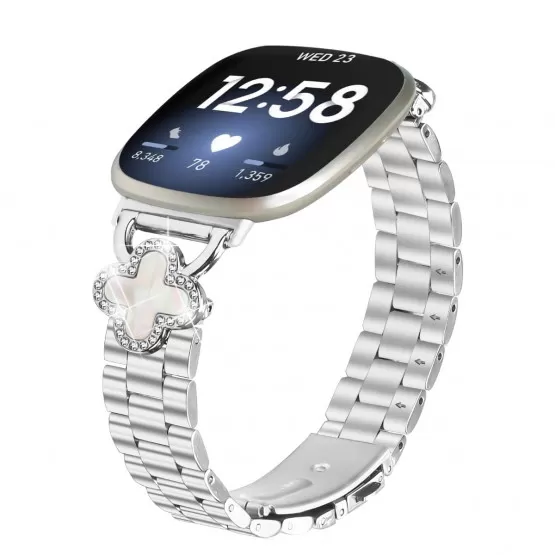 Bracelet De Montre Extensible Acier Argenté 16 Mm - Blanc, Ajustable, Neuf Sans étiquette
