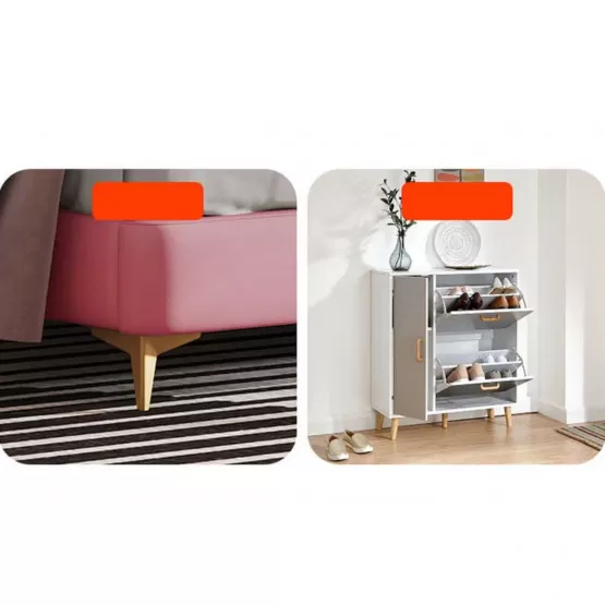 INF Protection Carrée Transparente pour Pieds de Chaise - 19 mm, Base