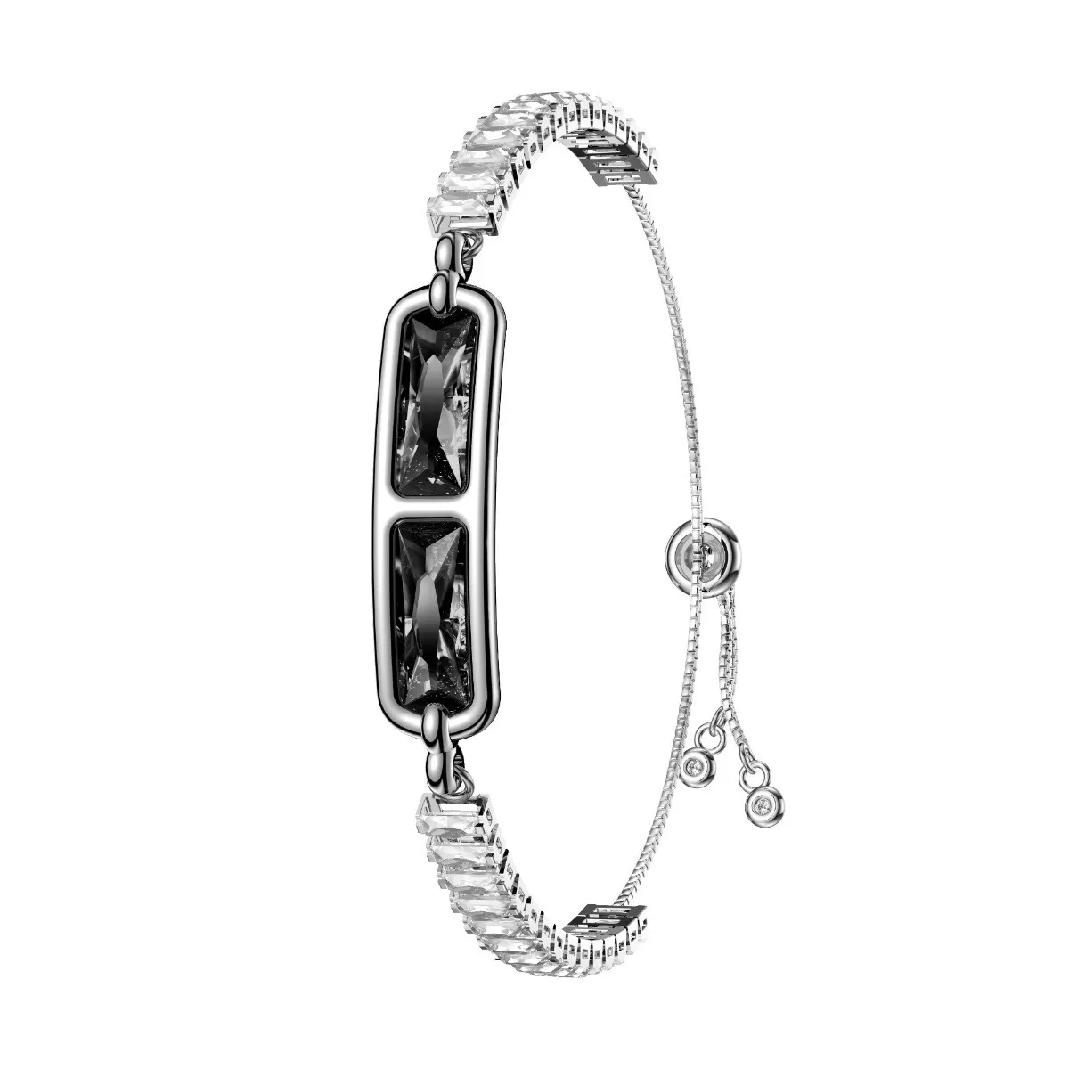 INF Bracelet Connecté Élégant avec Suivi de la Fréquence Cardiaque et du Sommeil - Diamant Noir & Diamant Blanc, compat…