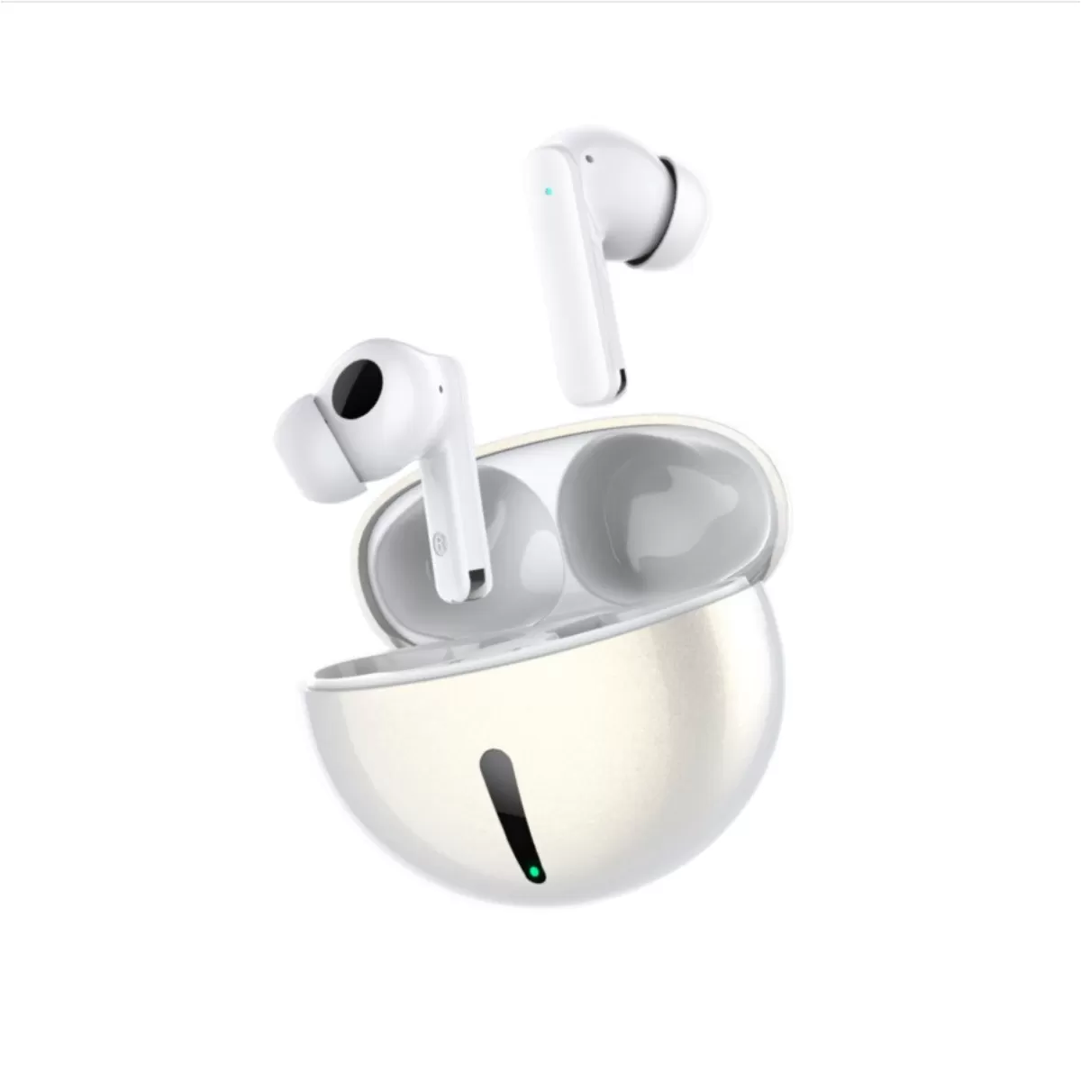 INF Écouteurs TWS Bluetooth sans fil compatibles avec Single-Mic ANC, finition métallique, son stéréo et boîtier de cha…