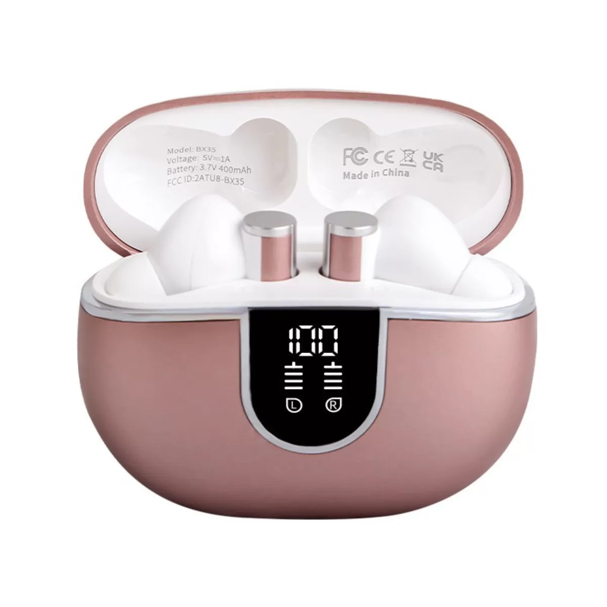 INF BX35 écouteurs intra-auriculaires Bluetooth sans fil avec réduction de bruit, affichage LED, contrôle tactile et bo…