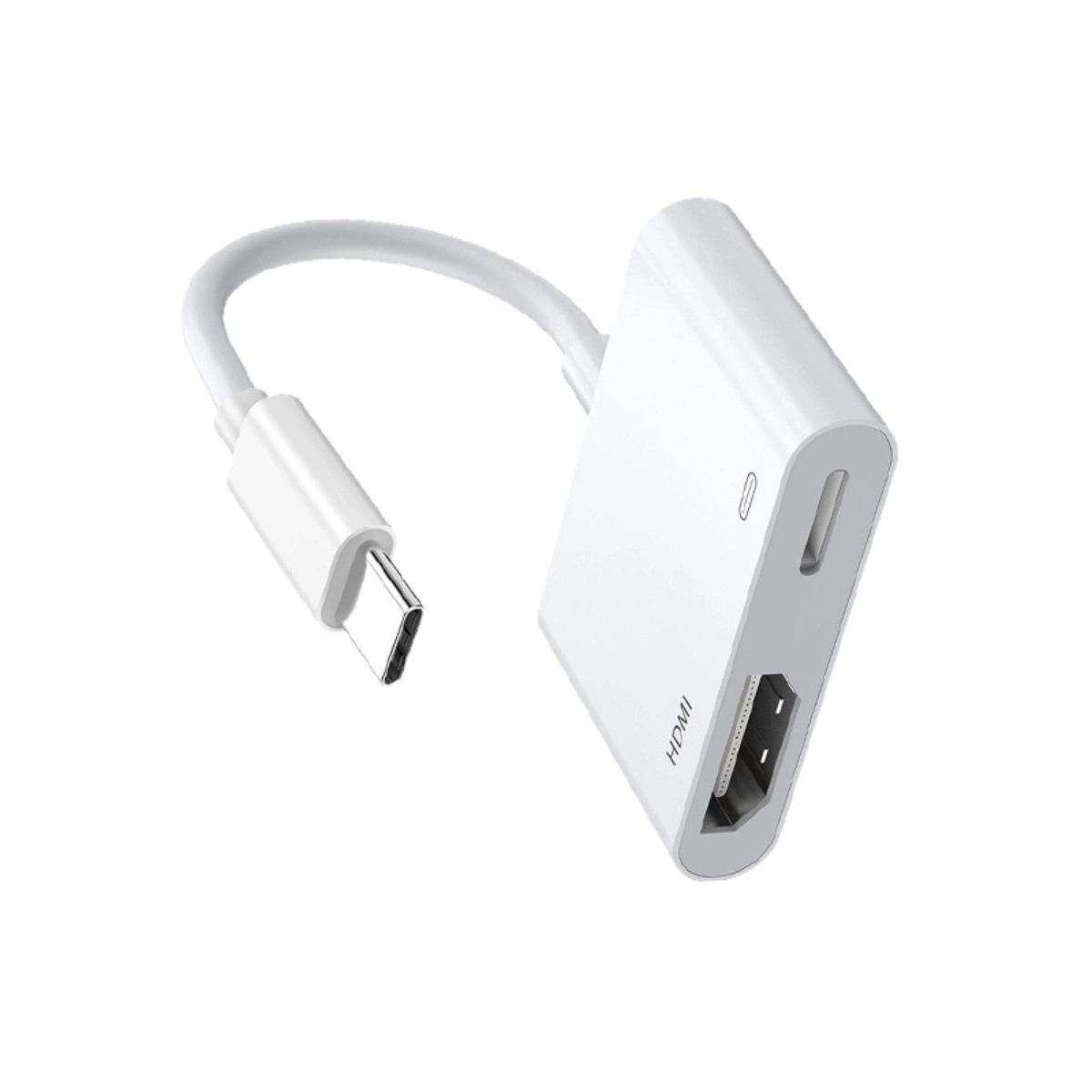 INF Adaptateur AV 2-en-1 Type-C vers HDMI + Charge rapide Type-C avec lecteur de carte SD/TF, 4K 60Hz