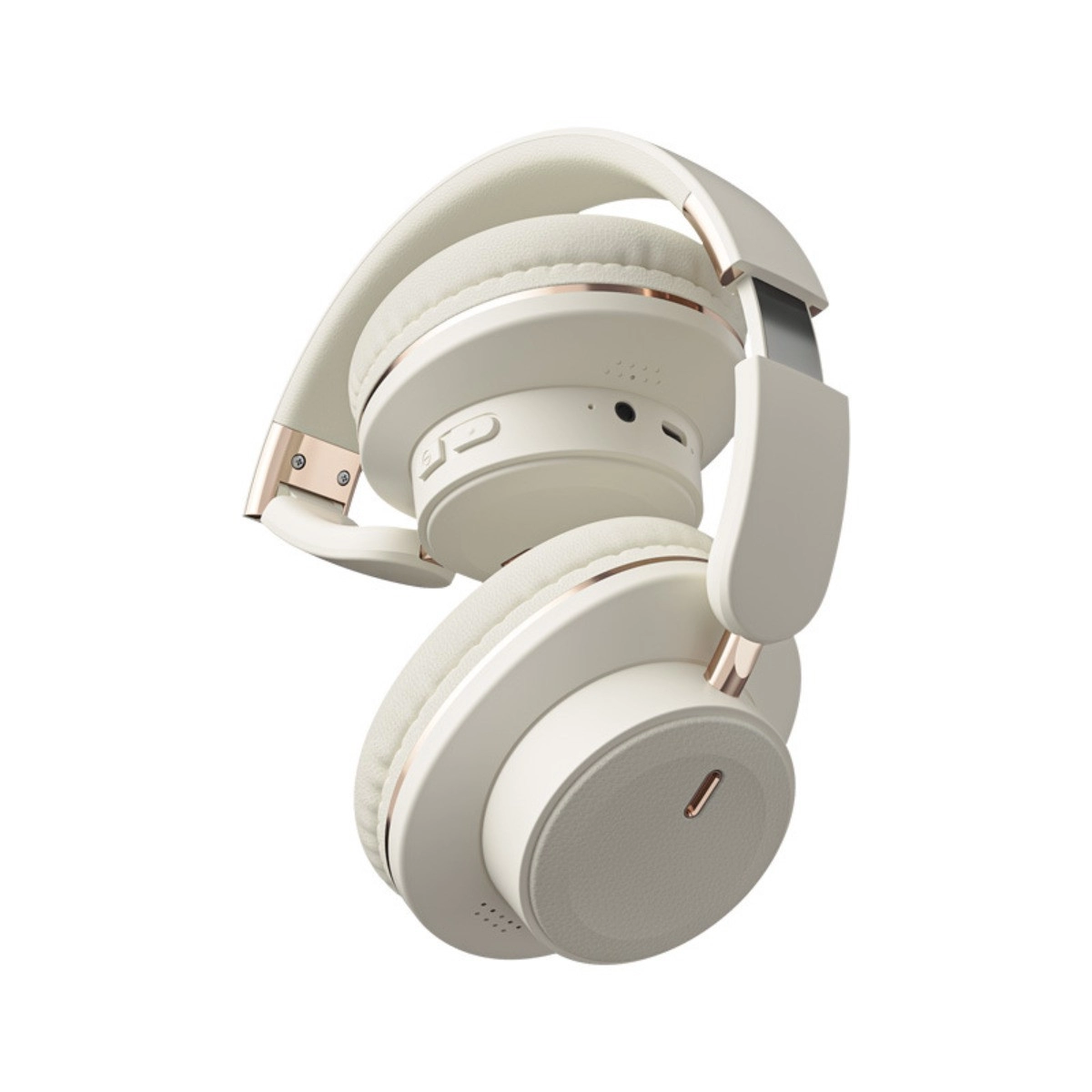 INF Casque Bluetooth circum-aural stéréo avec transducteurs néodyme 40mm HiFi, Bluetooth 5.3 et design pliable blanc ca…