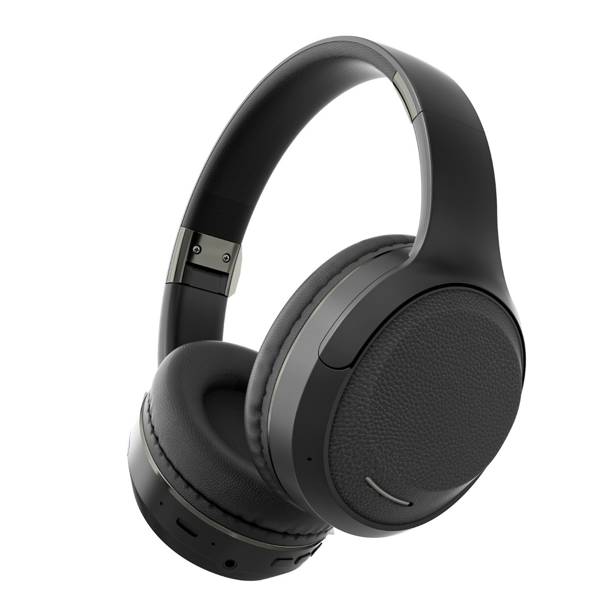 INF Casque Bluetooth circum-aural avec haut-parleurs néodyme 40mm, graves profonds et autonomie longue Le noir