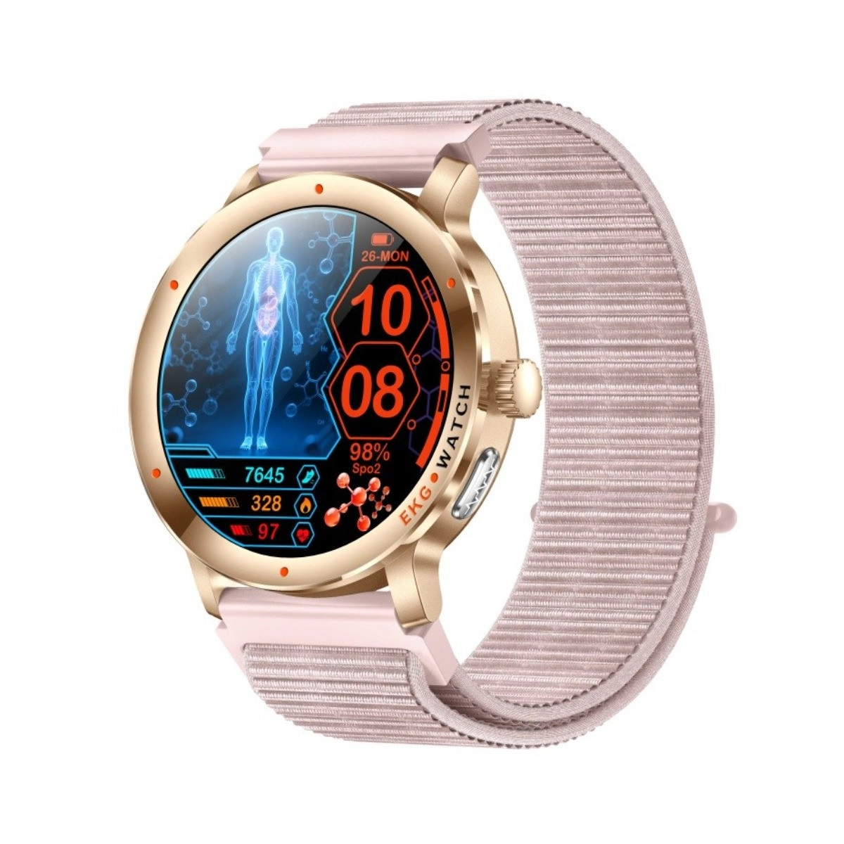 INF Montre Connectée AMOLED 1.32inch T102 - IPX8 Étanche, 120 Modes Sport, 280mAh, Bluetooth 5.3