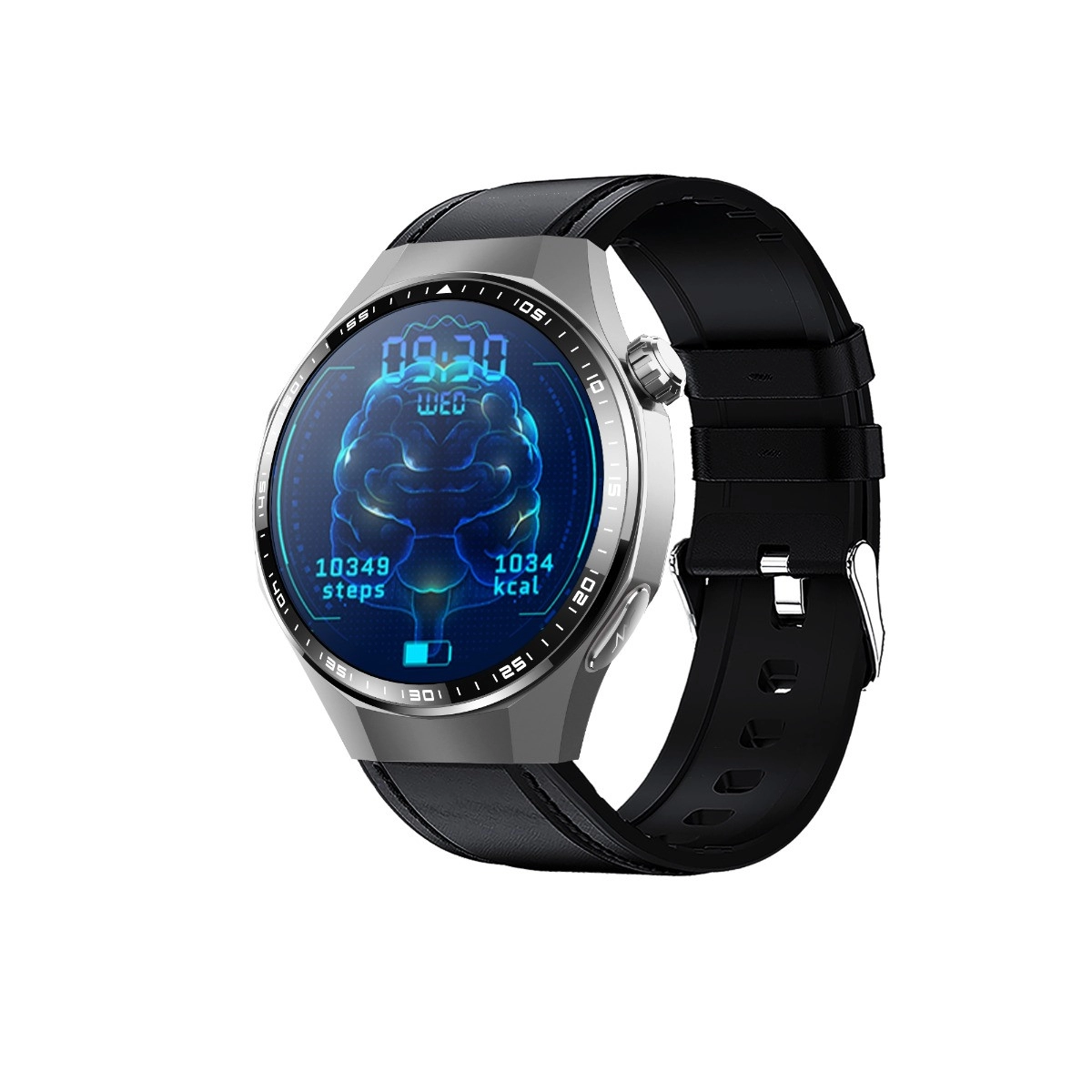 INF Montre connectée 1.55 inch écran rond – Bluetooth 5.3, IP67, 150+ modes sport, compatible avec l'application Joeme …