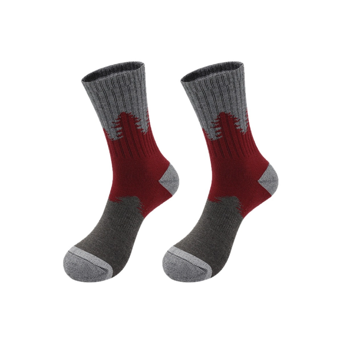 INF Chaussettes de sport mi-mollet - mélange laine mérinos antibactérien, évacuation d'humidité, rembourrage, antidérap…