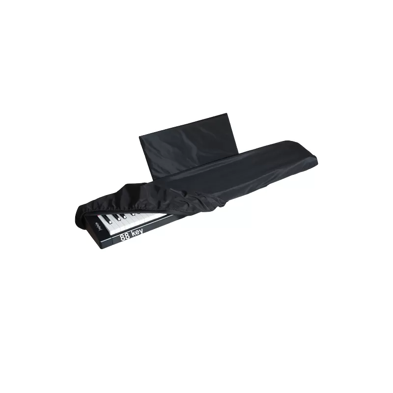 Housse Anti-poussière Pour Piano/clavier 88 Touches - Noir, Avec Poche Pour Pupitre - Fermeture Par Cordon Et Bouton
