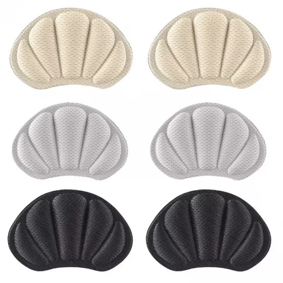 Lot 16 Patchs Coussinets Talon Chaussure – Protection & Réparation Adhésive Noir & Blanc